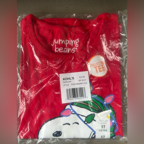 NWT bundle of 3 girls 5T clothes with two shirts and a pair of legging pants - Picture 2 of 9